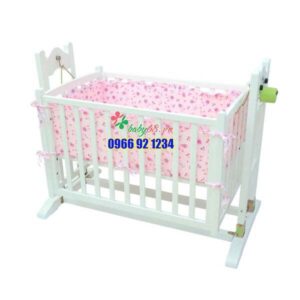 Nôi Gỗ Em Bé Tự động Vnn301t Trắng Tại Bao Nhiêu Tiền 600x600