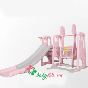 Cầu trượt trẻ em có xích đu Hàn Quốc K21- Hươu cao cổ