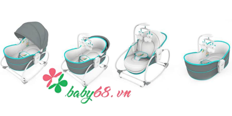 Nôi rung kiêm ghế bập bênh 5 trong 1 Mastela 6033 6037 6038