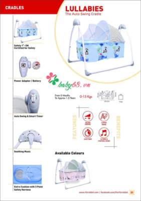 Nôi tự động cao cấp cho bé Mastela SG239