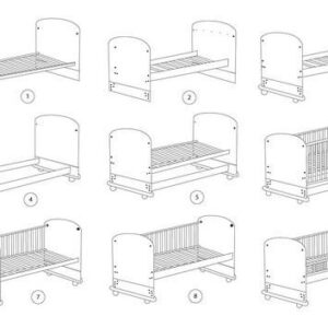 Giường cũi Teddy gỗ màu tự nhiên