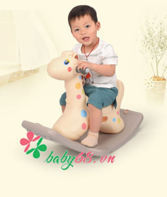Ngựa bập bênh có đèn có nhạc cho bé