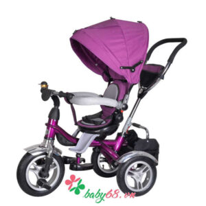 Xe ba bánh trẻ em có cần đẩy mái che