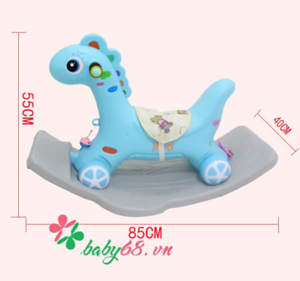 Ngựa bập bênh có đèn có nhạc có bánh xe