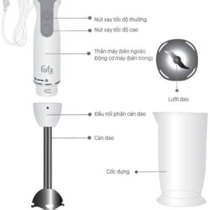 Máy xay cầm tay Fatzbaby Deluxe 4 FB5216BL