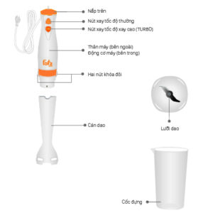 Máy xay cầm tay Standard 2 FatzBaby FB5012HW