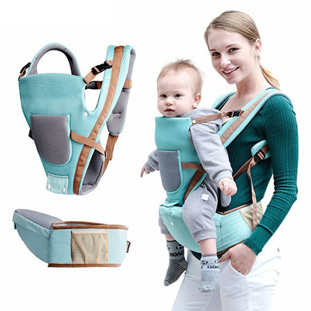 Địu Baby Lab với thiết kế để mẹ địu bé theo nhiều cách