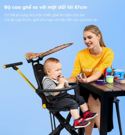 Xe đẩy du lịch gấp gọn cao cấp Vovo Playkids X6