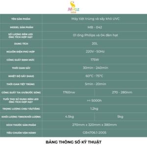 May Tiet Trung Va Say Kho Uvc Moaz Bebe Mb 042 05