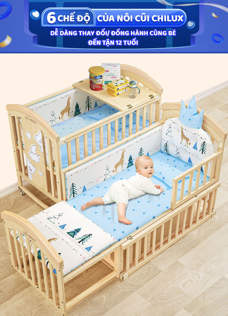 6 chế độ của nôi cũi đa năng Chilux