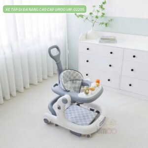 Xe tập đi đa năng Umoo UM 02256 – 4in1 xe đẩy + Bàn ăn dặm + Bàn chơi, điều chỉnh 6 mức cao - Ảnh 4