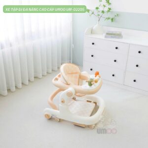 Xe tập đi đa năng Umoo UM 02256 – 4in1 xe đẩy + Bàn ăn dặm + Bàn chơi, điều chỉnh 6 mức cao - Ảnh 9