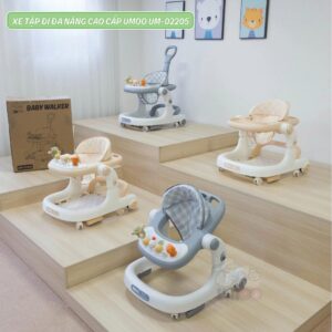 Xe tập đi đa năng Umoo UM 02256 – 4in1 xe đẩy + Bàn ăn dặm + Bàn chơi, điều chỉnh 6 mức cao - Ảnh 10