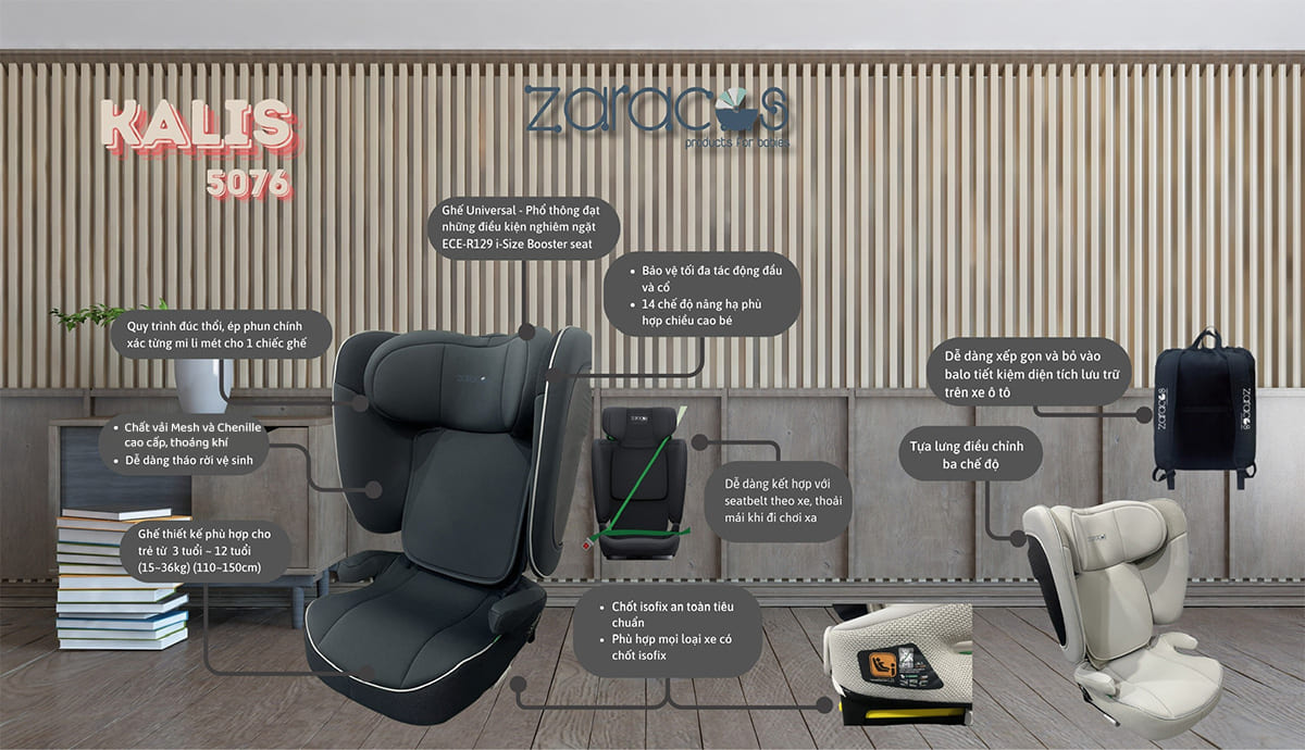 Ghế ngồi ô tô Zaracos Kalis 5076 I-Size ECE R129/03 34 uu-diem-kalis-5076