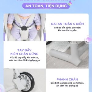 Xe đẩy gấp gọn Chilux M05 cho bé an toàn và tiện lợi - Ảnh 18