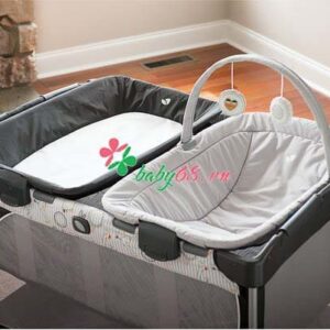 Giuong Cui Tre Em Joie Commuter Change Snooze Linen Gray 1 Grande