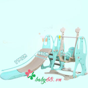 Cầu trượt trẻ em có xích đu Hàn Quốc K21- Hươu cao cổ