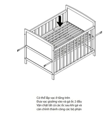 Giường cũi Forkids 80x120cm