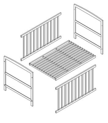 Giường cũi Forkids 80x120cm