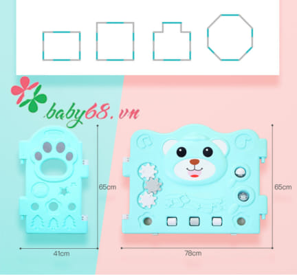 Quây cũi nhựa Teddy