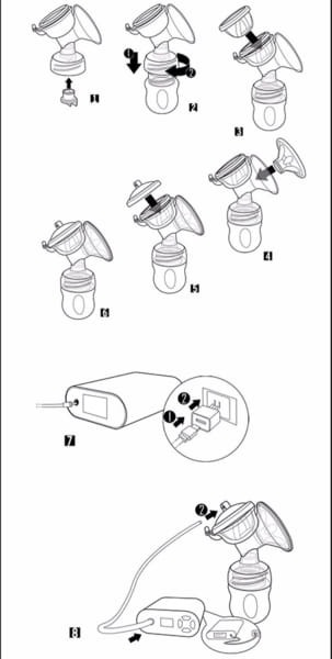Cách tháo lắp máy hút sữa điện đơn Gluck GP851