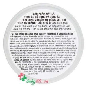 0034633 Chao Heinz Sua Chua Trai Cay 240g Tren 4 Thang Tuoi