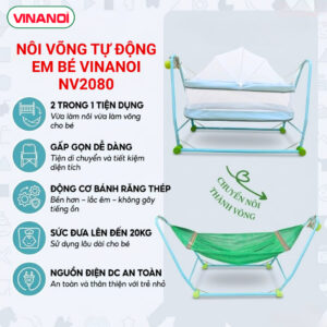 Nôi võng tự động Vinanoi NV2080 - Ảnh 4