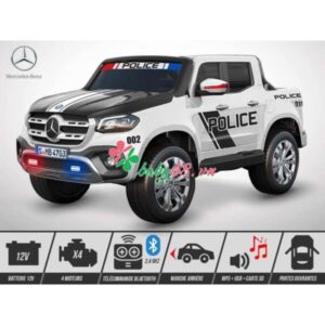 Voiture Electrique Kingtoys Mercedes Xclass Pickup 140w Police