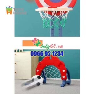 Bo Do Choi The Thao Cho Be Bong Da Nem Vong Bong Ro Hinh Khien Toys House (7)