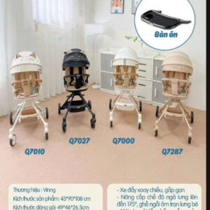 Xe đẩy du lịch gấp gọn đảo chiều Vinng Q7 (nằm, ngả, ngồi) - Ảnh 37