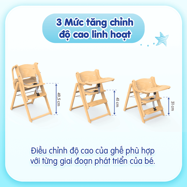 Ghế gỗ ăn dặm H2