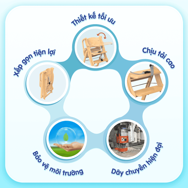 Ghế gỗ ăn dặm H2