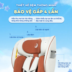 Ghế ngồi ô tô cho bé Chilux X70 - Kích thước ghế lớn, độ nghiêng tùy chỉnh linh hoạt - Ảnh 3