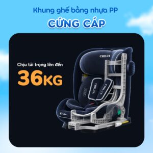 Ghế ngồi ô tô cho bé Chilux P004 - Đạt chuẩn I-size an toàn, hệ thống giảm chấn cao - Ảnh 11