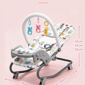 Ghế nhún rung gấp gọn cao cấp iiko - Ghế nhún bập bênh cho bé phát nhạc vải thoáng khí - Ảnh 4