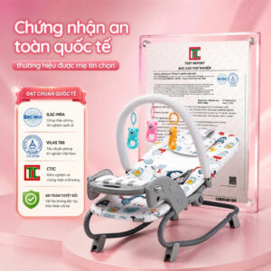 Ghế nhún rung gấp gọn cao cấp iiko - Ghế nhún bập bênh cho bé phát nhạc vải thoáng khí - Ảnh 10