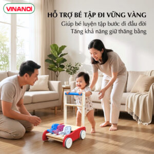 Alternative view of Xe tập đi gỗ VINANOI VN-BW01 – Hỗ trợ bé tập đi vững vàng từ những bước đầu